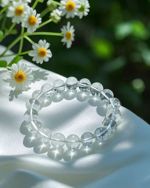 Clear Quartz Charged Bracelet